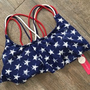 Xhilaration Bikini Too Red/White/Blue D/DD Cup NWT